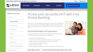 
                            6. Online Banking Services | Lanco Federal Credit Union