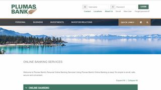 
                            1. Online Banking Services | Plumas Bank