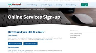 
                            2. Online Banking & Services Sign-Up | MIDFLORIDA Credit Union