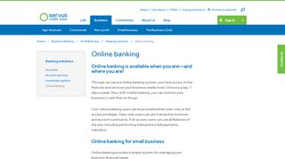 
                            2. Online banking - Servus Credit Union