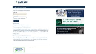 
                            5. Online Banking Sign On - portal.cadencebank.com