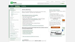 
                            4. Online Banking - TD Bank