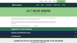 
                            2. Online Banking - Vista Bank