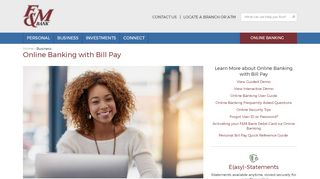 
                            1. Online Banking with Bill Pay › F&M Bank - fmbnc.com