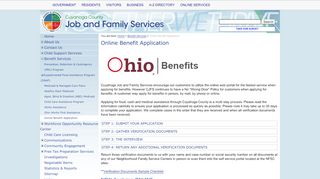 
                            6. Online Benefit Application - Cuyahoga Job & Family Services