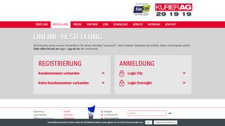 
                            2. Online-Bestellung - KURIER AG 29 19 19 Hamburg