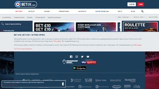 
                            6. Online Betting | Bet UK | Bet £10 Get £10