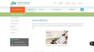 
                            8. Online Bill Pay | Lakeland Bank