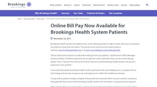 
                            7. Online Bill Pay Now Available for Brookings Health System Patients ...