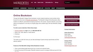 
                            5. Online Bookstore | Meredith College