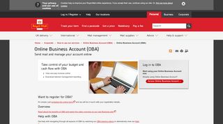 
                            4. Online Business Account (OBA) - continuity | Royal Mail Group ...