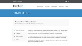 
                            3. Online Campus Recruitment Platform for Freshers - Talentick