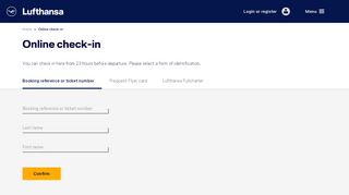 
                            9. Online check-in - Lufthansa