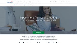 
                            11. Online Checking Account | No-Fee 360 Checking | Capital One