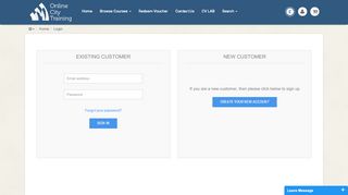 
                            3. Online City Training - Login