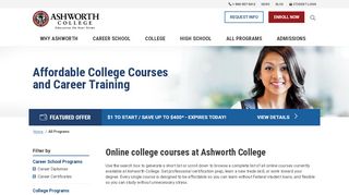 
                            8. Online college courses at Ashworth College