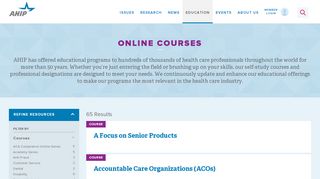 
                            1. Online Courses - Education - AHIP