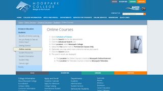 
                            4. Online Courses | Moorpark College