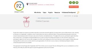 
                            8. Online Courses | Project Zero - pz.harvard.edu