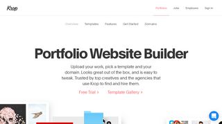 
                            4. Online Creative Portfolio & Resume Builder - Krop