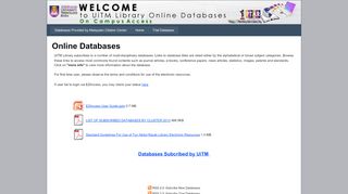 
                            7. Online Databases - online.ptar.uitm.edu.my