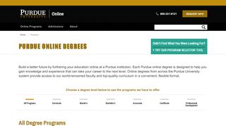 
                            1. Online Degree Programs From the Purdue …