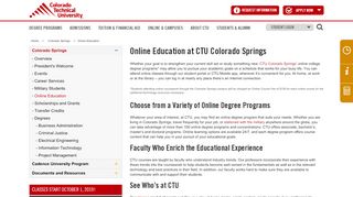 
                            2. Online Education at CTU Colorado Springs