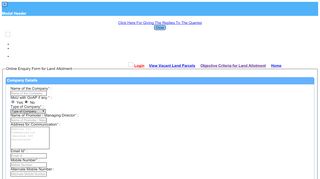 
                            4. Online Enquiry Form for Land Allotment