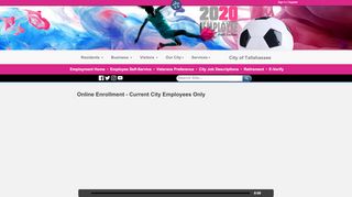 
                            6. Online Enrollment - Current City Employees Only - Talgov.com