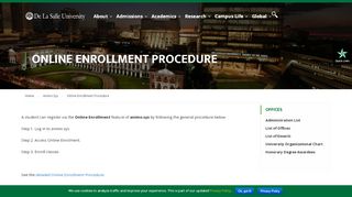 
                            4. Online Enrollment Procedure - De La Salle University