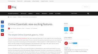 
                            9. Online Essentials: new exciting features - Avira Blog