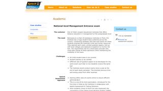 
                            8. Online exam system for management entrance exams