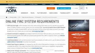 
                            4. Online FIRC System Requirements - AOPA