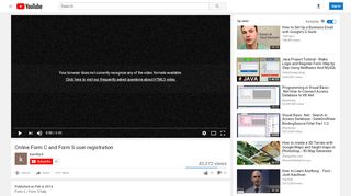 
                            3. Online Form C and Form S user registration - YouTube