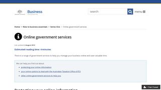 
                            3. Online government services | business.gov.au