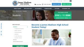 
                            4. Online High School Homeschool Students - James Madison ...