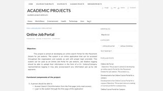 
                            2. Online Job Portal | ACADEMIC PROJECTS