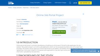 
                            8. Online Job Portal Project: Essay Example, 2436 words GradesFixer