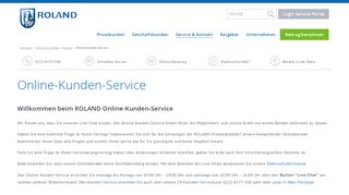 
                            2. Online-Kunden-Service ROLAND Rechtsschutz