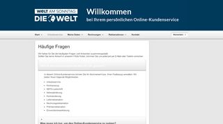 
                            8. Online-Kundenservice DIE WELT