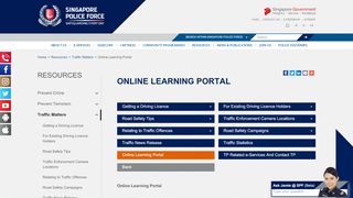 
                            1. Online Learning Portal - Singapore Police Force