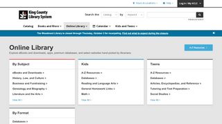 
                            4. Online Library | King County Library System