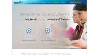 
                            7. Online Mathematical Courseware from Maplesoft and the University of ...