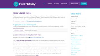 
                            5. Online member portal | HSA member guide | HealthEquity