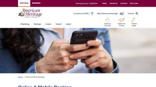 
                            3. Online & Mobile Banking | American Heritage Credit Union