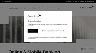 
                            6. Online & Mobile Banking - Credit Suisse