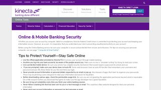 
                            2. Online & Mobile Banking Security - Kinecta Federal Credit Union