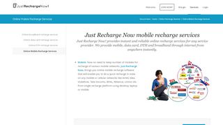 
                            7. Online Mobile Recharge Services | Just Recharge Now!