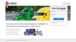 
                            8. Online Parts Counter Login | Kenworth.com