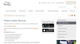 
                            4. Online Patient Health Records | Hoag Patient & Visitor Info